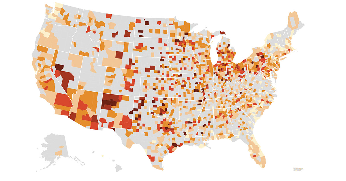 This Map Shows Where Hospitals Are At Or Nearing Capacity