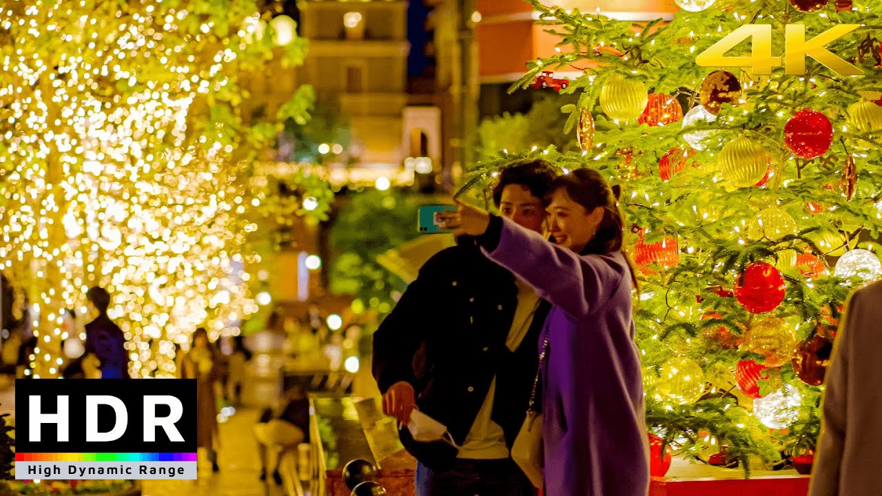 【4K HDR】Tokyo Christmas Lights - Ebisu Night Walk 2020