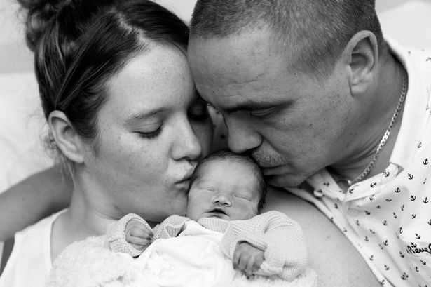 Mum describes 'eight hours of cuddles' before her baby died in husband's arms