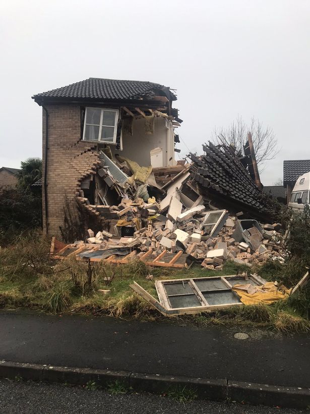 Gas explosion destroys entire house as emergency services rush to scene