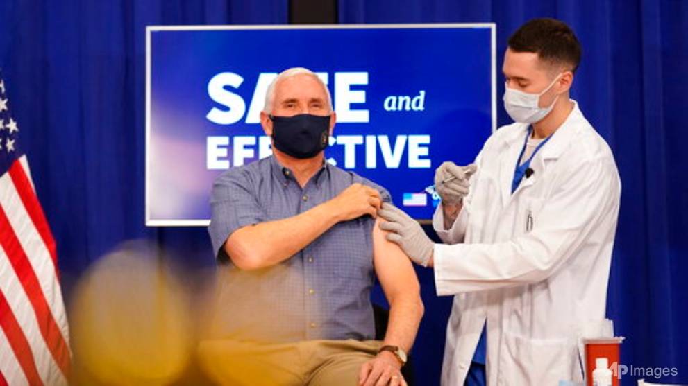 US Vice President Mike Pence receives COVID-19 vaccine