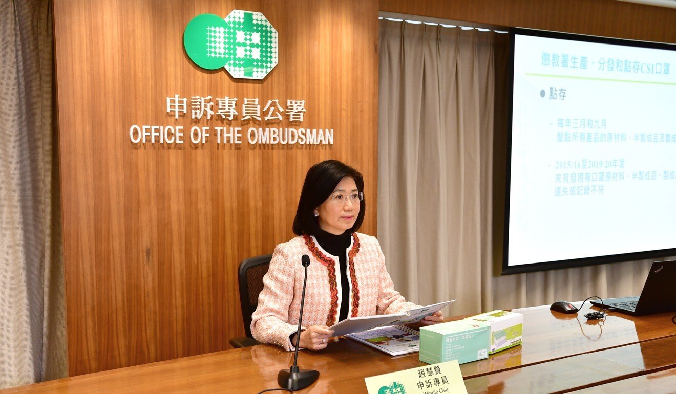 Coronavirus: Hong Kong’s ombudsman calls for new guidelines on distribution and disposal of government-made face masks