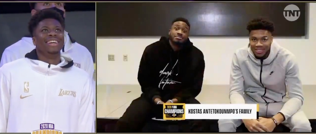 The Lakers Enlisted Giannis Antetokounmpo To Help Give Kostas His Championship Ring