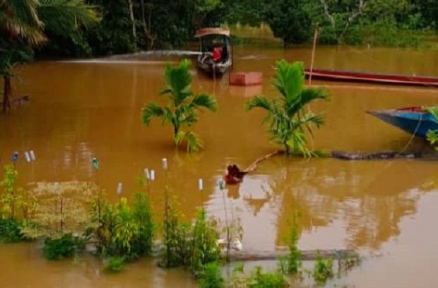 Mulu National Park in interior northern Sarawak cut off by floods