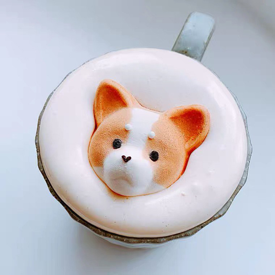 These corgi puppy marshmallows are the cutest toppings for your frothy tehs or lattes