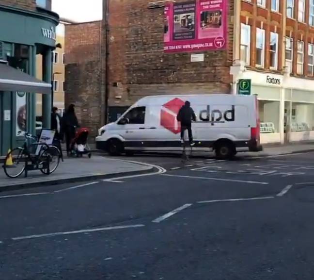 Man Riding Penny Farthing In London Crashes Into Delivery Van