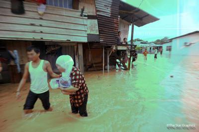Floods hit seven districts in Johor, over 5,000 people evacuated