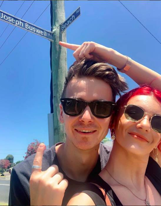 Joe Sugg sweeps Dianne Buswell off her feet as they celebrate romantic milestone