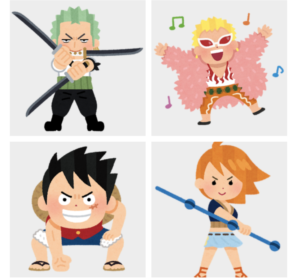 One Piece releases free and cute illustrations for downloads