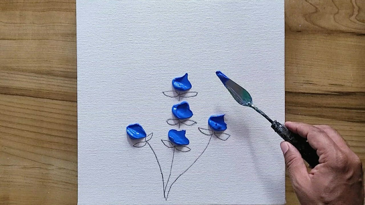 Abstract Painting / Simple Floral Painting / Easy For Beginners / 365 Days Challenge / Day #139