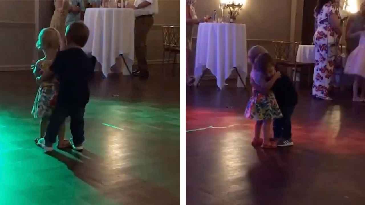 Adorable Dance Between Boy And Girl At Wedding