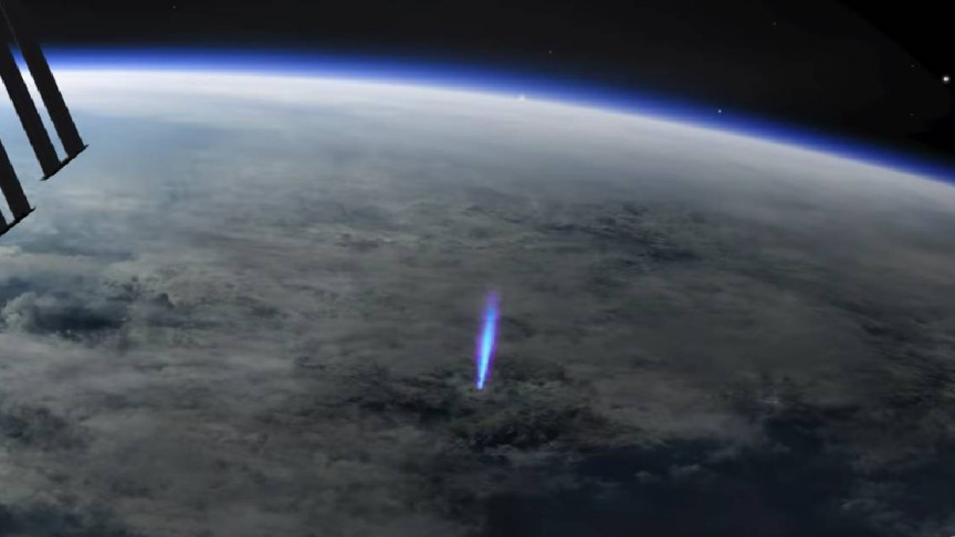 ISS Tool Spots Blue Light Jets Shooting Upwards From Thunderclouds