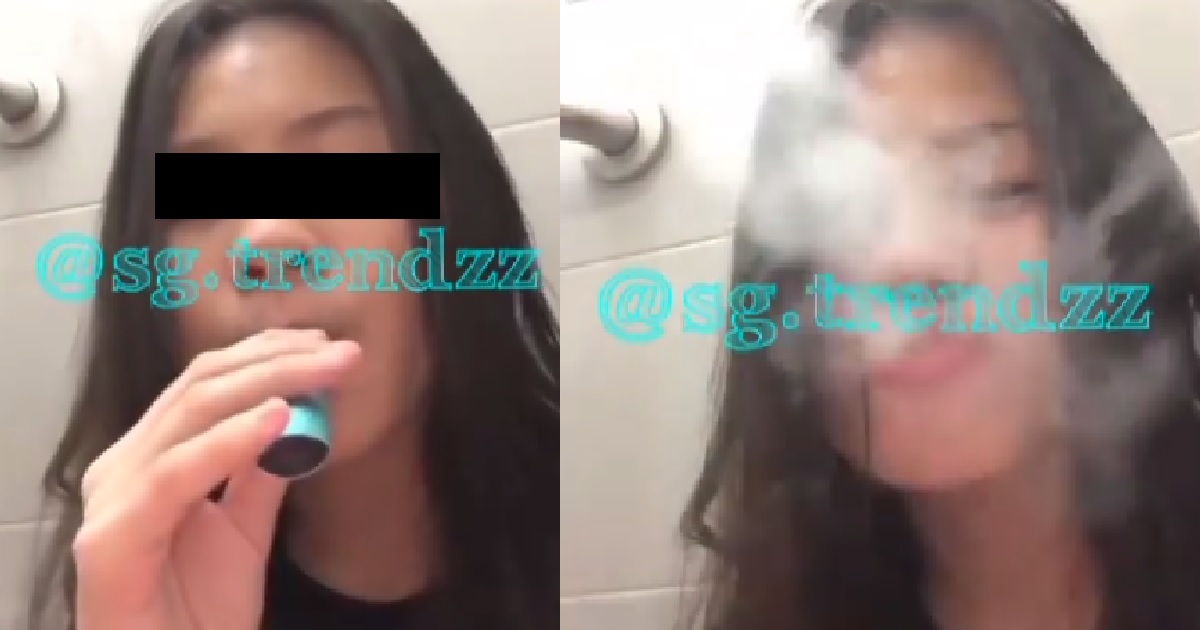 Xmm filmed herself vaping in the toilet, think that she is above the law