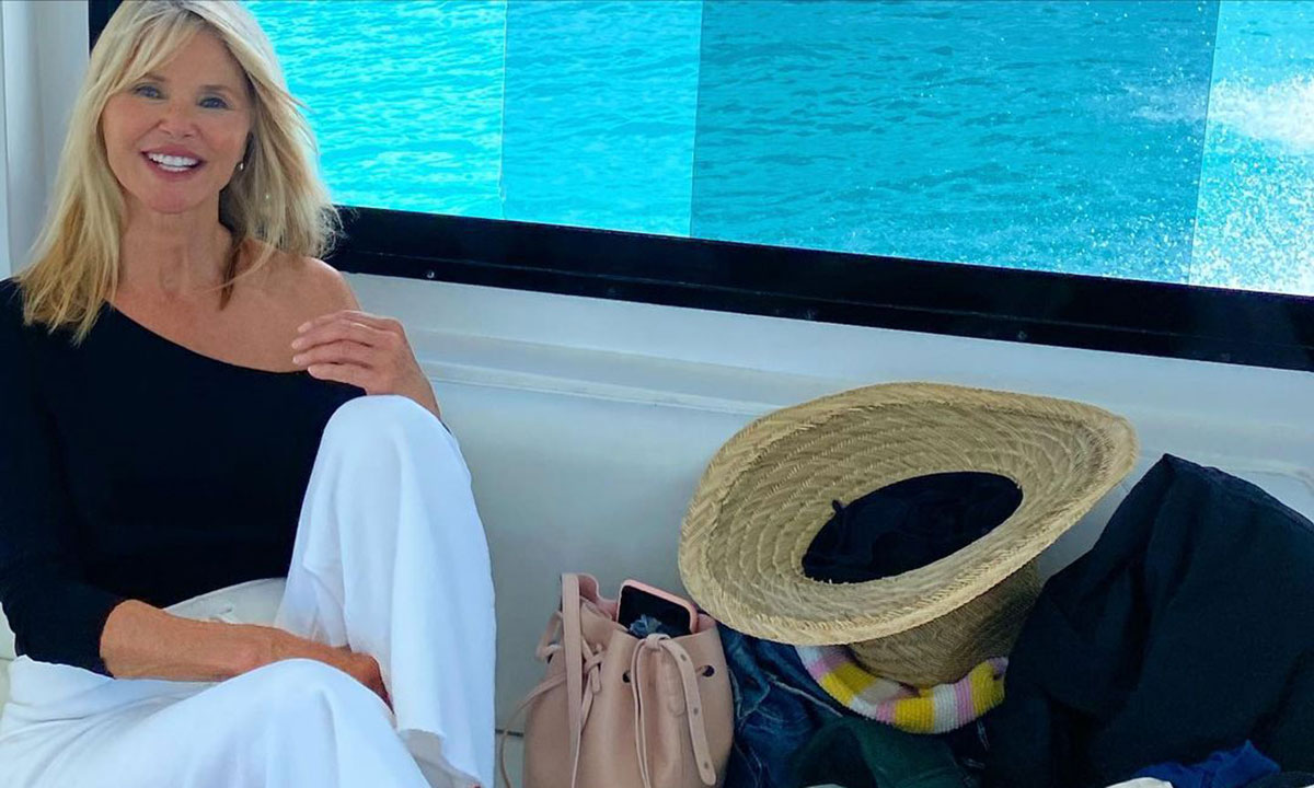 Christie Brinkley ends month-long Caribbean vacation and reveals reason to fans