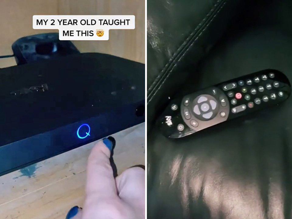 Mum shocked when two-year-old son figures out secret remote-finding Sky box trick