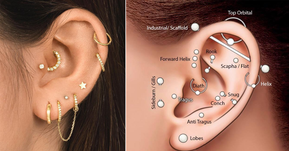 Least to most painful types of ear piercings, ranked by a S'porean with 9 piercings in her ears