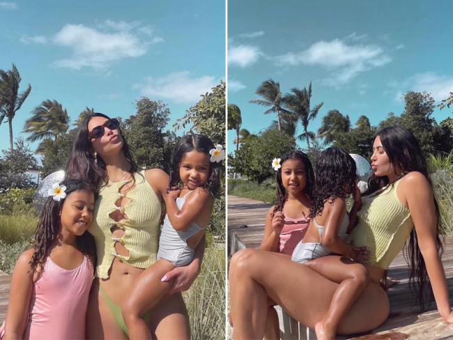 Kim Kardashian jets off with daughters North and Chicago on sun-soaked girls trip amid divorce rumours