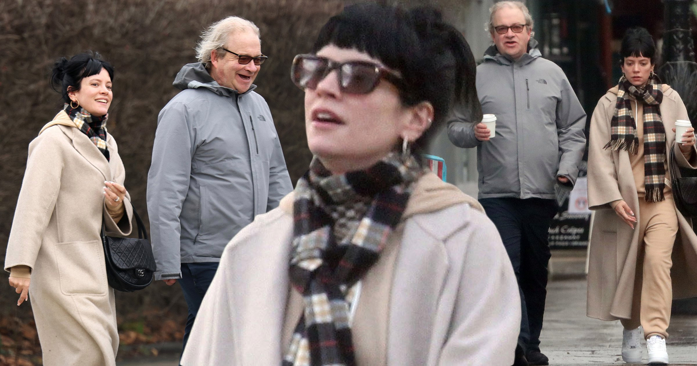 Lily Allen catches up with former step-dad Harry Enfield for mini family reunion in London