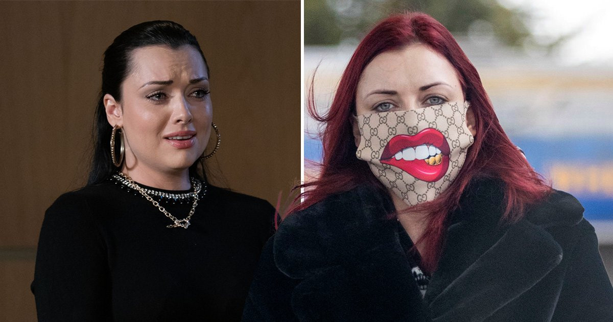 EastEnders’ Shona McGarty wears Gucci face mask while out and about amid filming dark Gray storyline