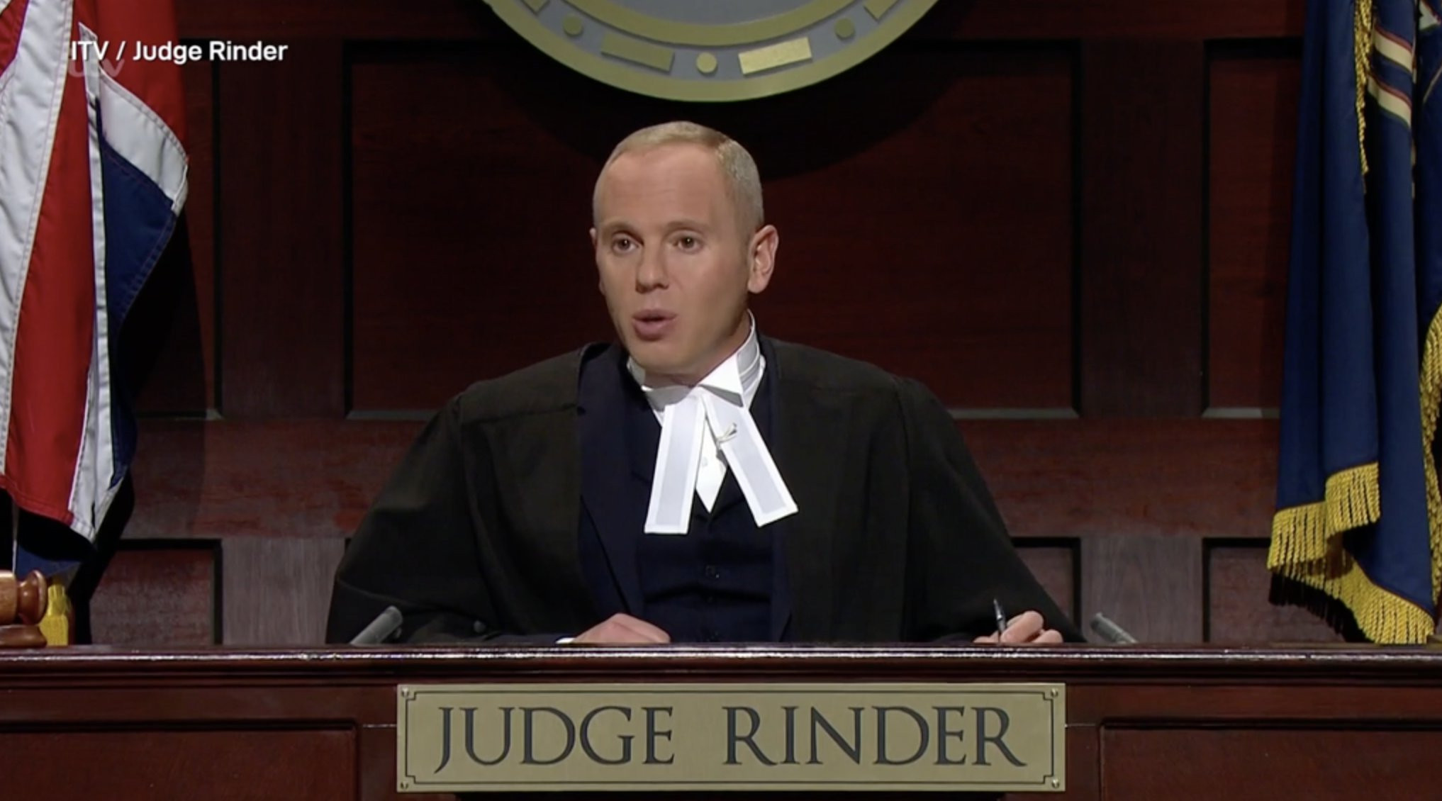 Does Judge Rinder have a partner and who are his famous friends?