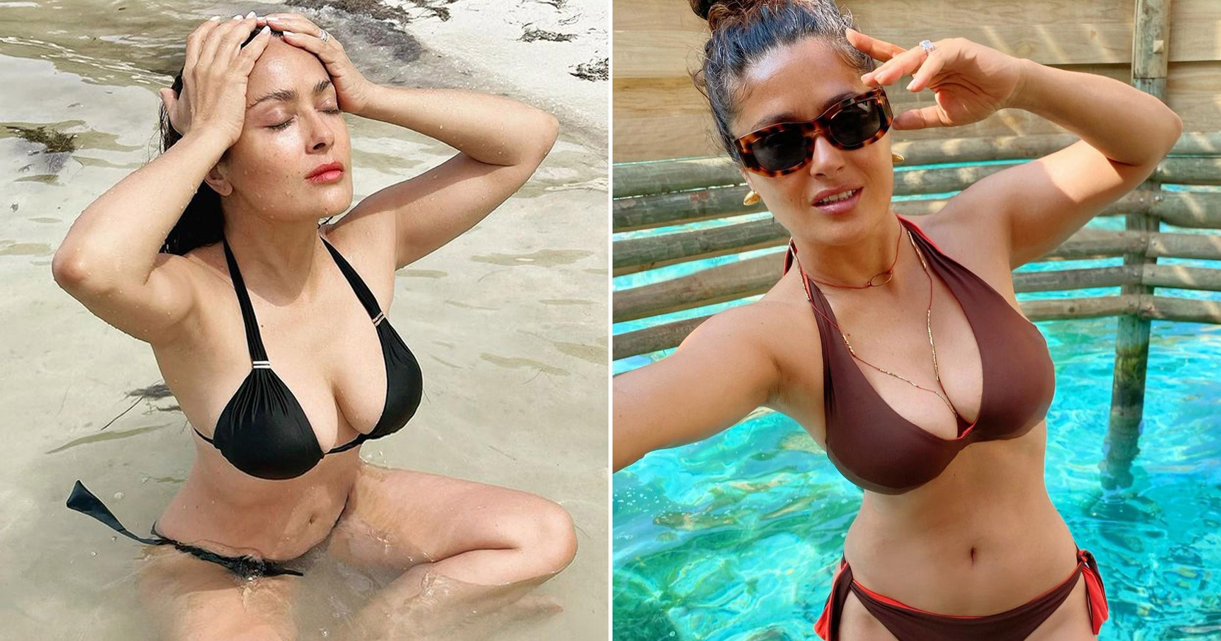 Salma Hayek has ‘no shame’ in her bikini snaps: ‘I’m almost running out of them!’
