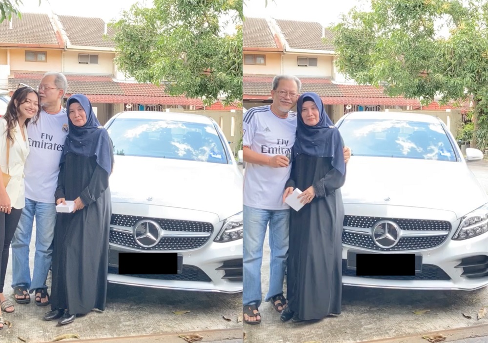 Singer Daiyan Trisha brings parents to tears by buying them Mercedes-Benz for wedding anniversary (VIDEO)