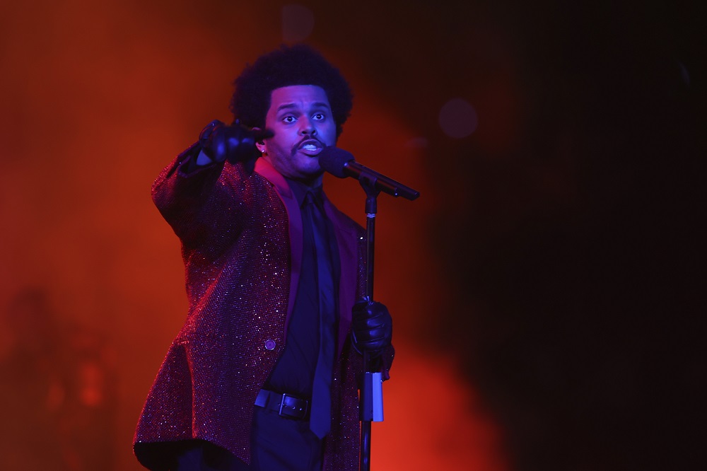 The Weeknd brings bright lights, bandaged dancers to Super Bowl