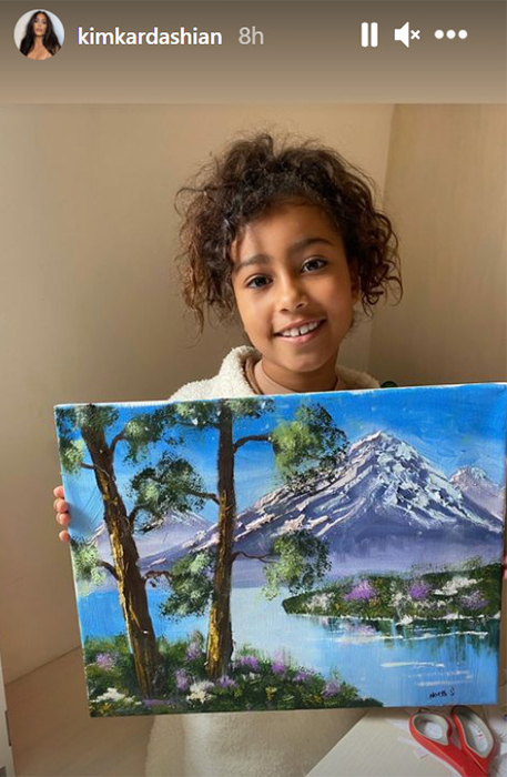Kim Kardashian furiously hits back after questions about North West's painting