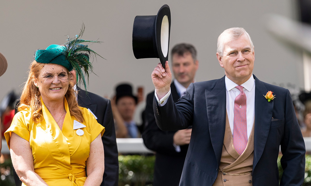Watch the moment Sarah, Duchess of York gives special shout out to 'grandpa' Prince Andrew