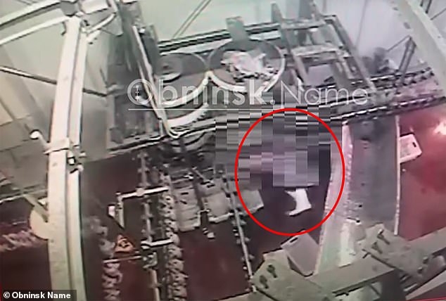 Woman is killed after getting dragged into a giant meat grinder at a factory in Russia