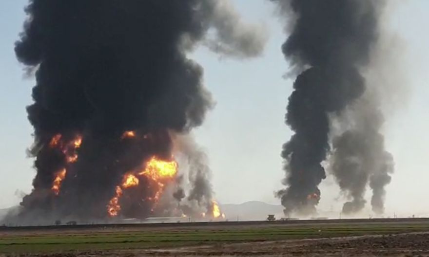 Dozens hurt by huge blaze close to Iran-Afghanistan border