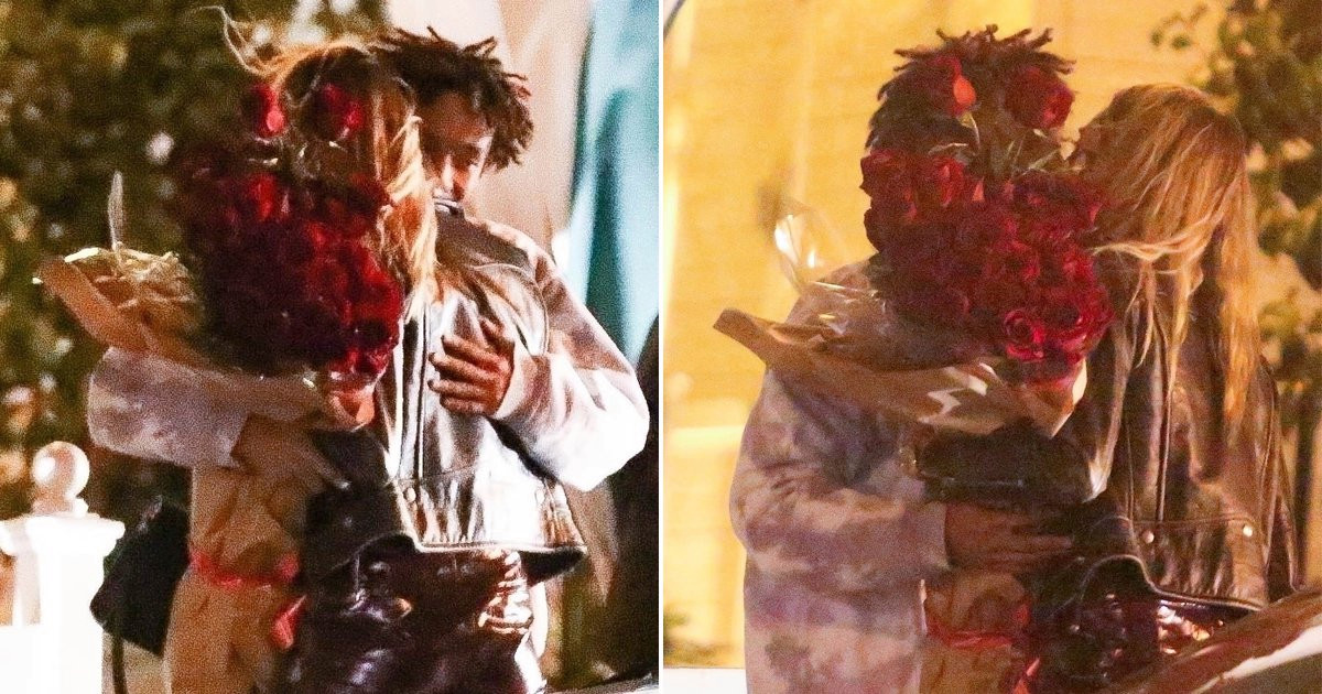 Jaden Smith kisses Cara Delevingne and treats her to roses for Valentine’s Day