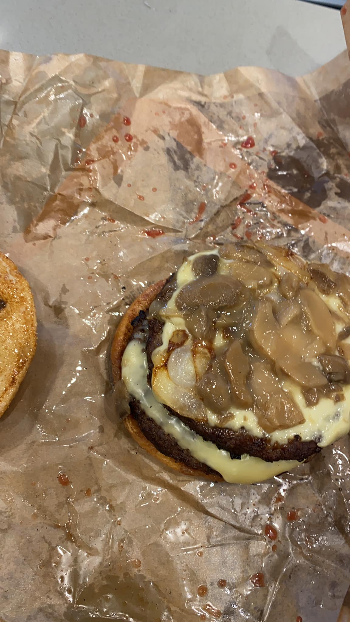 Burger king customer angry as he received a burnt burger followed by a bloody one