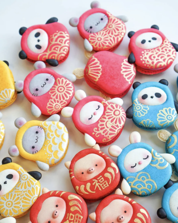 Hand-Painted ‘Protection Charms’ Cookies & Macarons Can Ward Off Both Bad Luck & Calories
