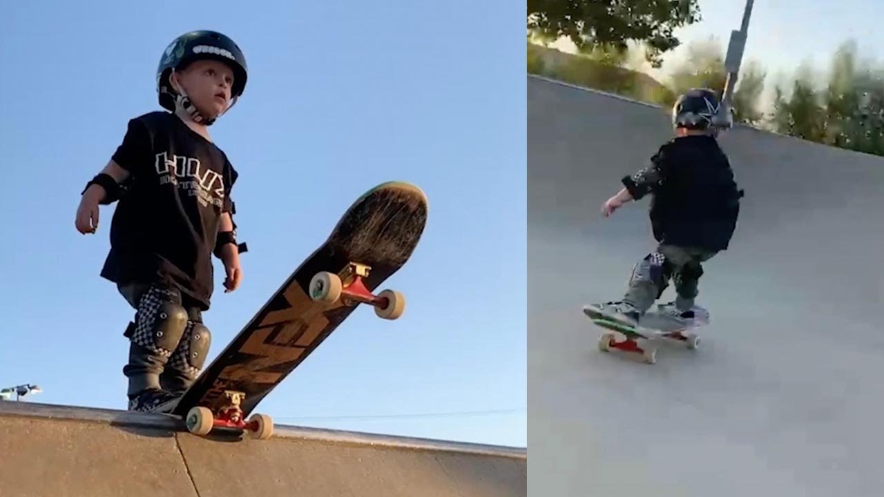 Talented Toddler Has Already Mastered Skateboarding