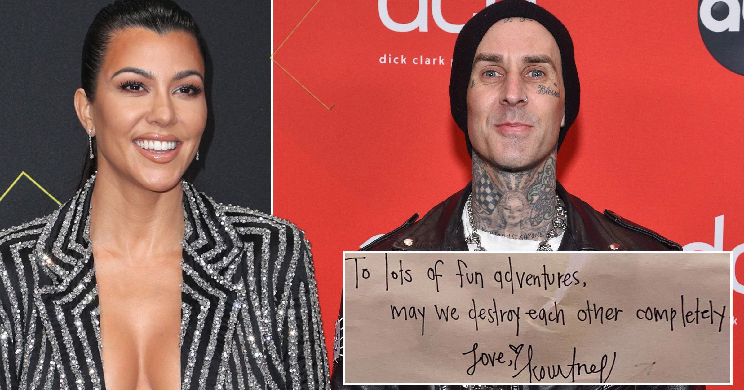Kourtney Kardashian’s quirky love note for Travis Barker will send shivers down your spine