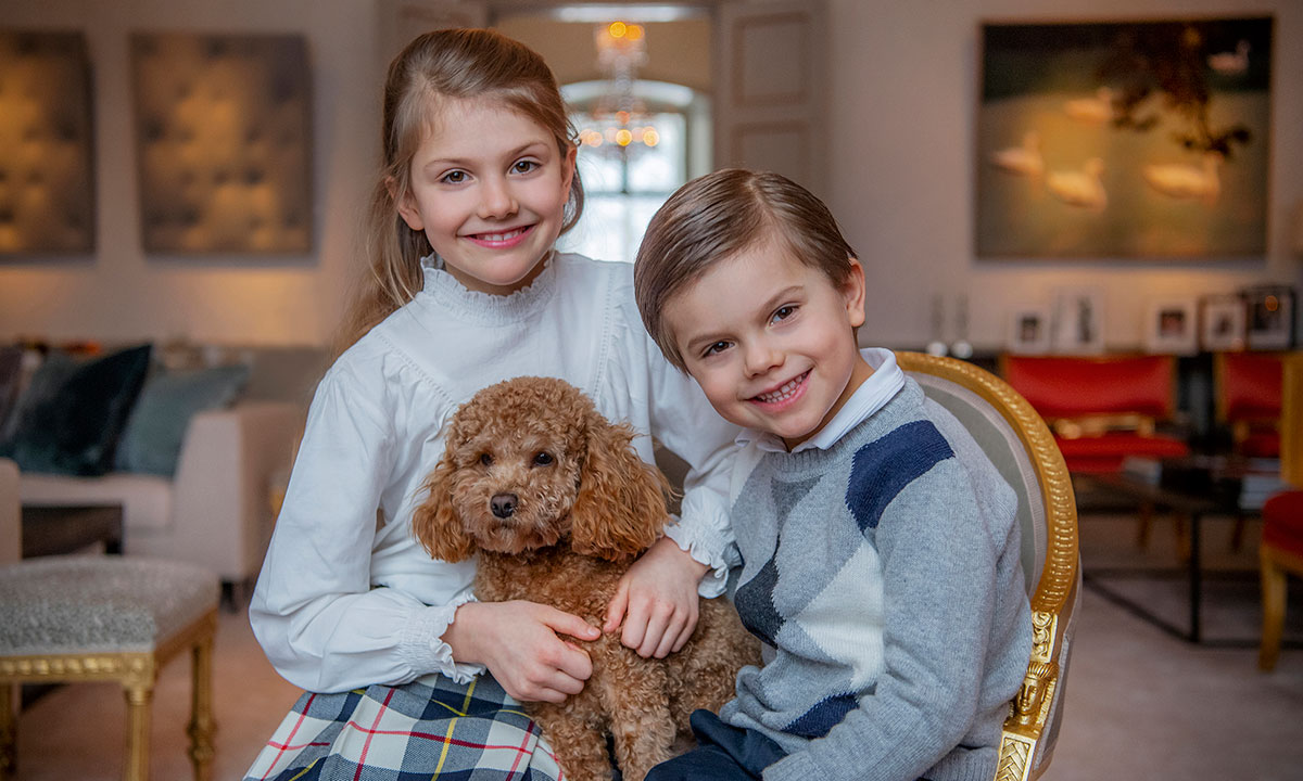 Crown Princess Victoria shares adorable new photos of Princess Estelle with family puppy