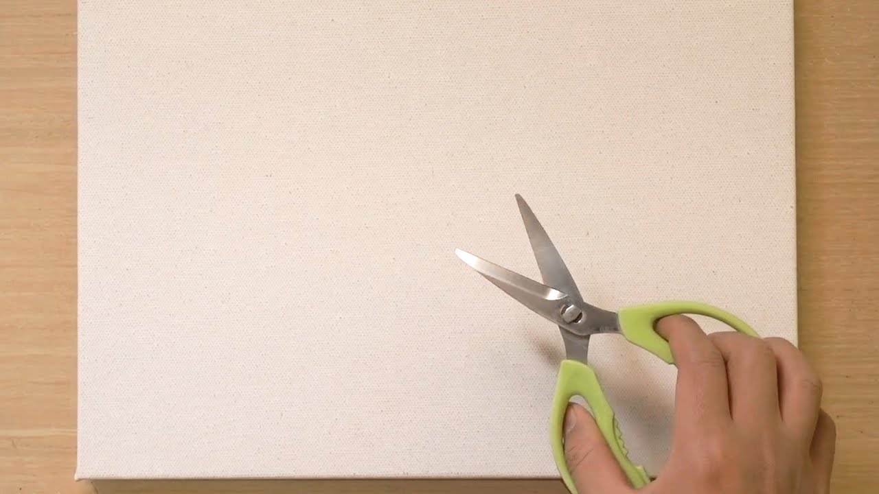 Acrylic Painting Technique Using Scissors