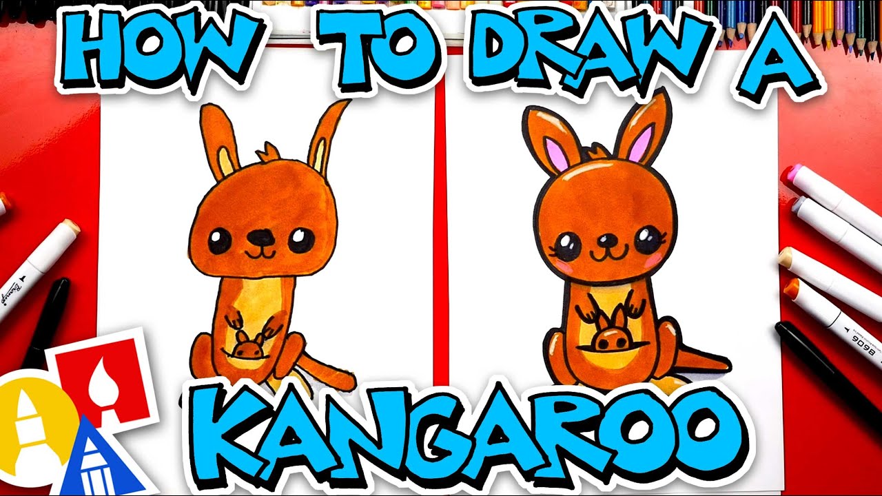 How To Draw A Cartoon Kangaroo