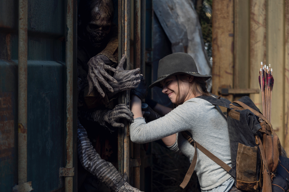 ‘The Walking Dead’ showrunner Angela Kang on the ‘strangeness’ of filming a zombie show during a pandemic (VIDEO)