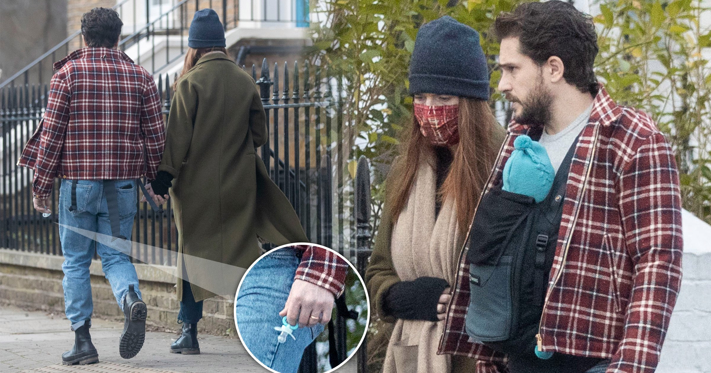 Game of Thrones stars Kit Harington and Rose Leslie enjoy low-key family stroll with baby boy
