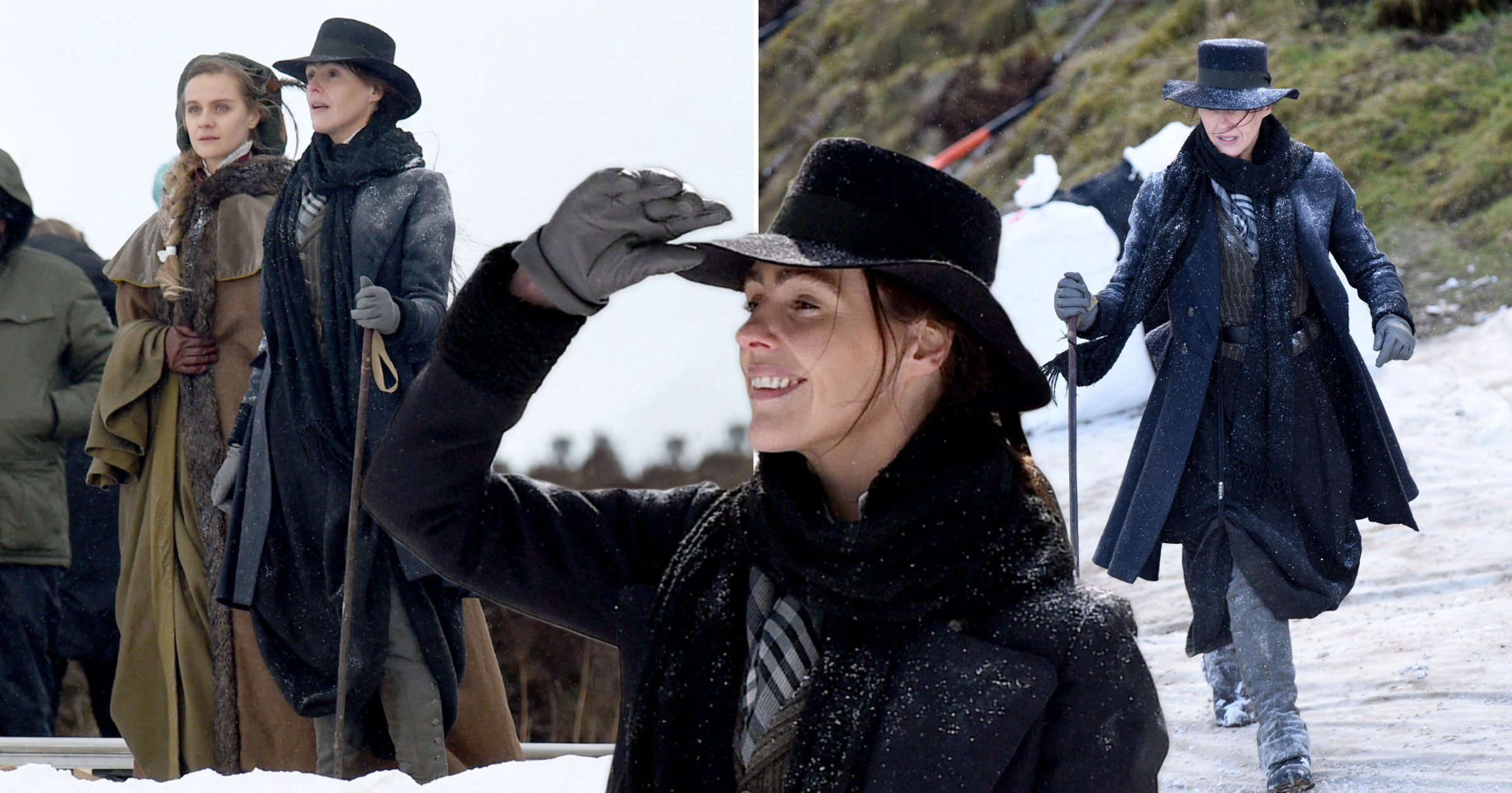Suranne Jones films Gentleman Jack in the snow as series 2 steps up production