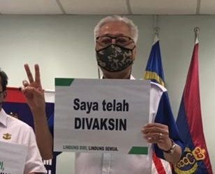 Ismail Sabri gets first dose of Covid-19 vaccine