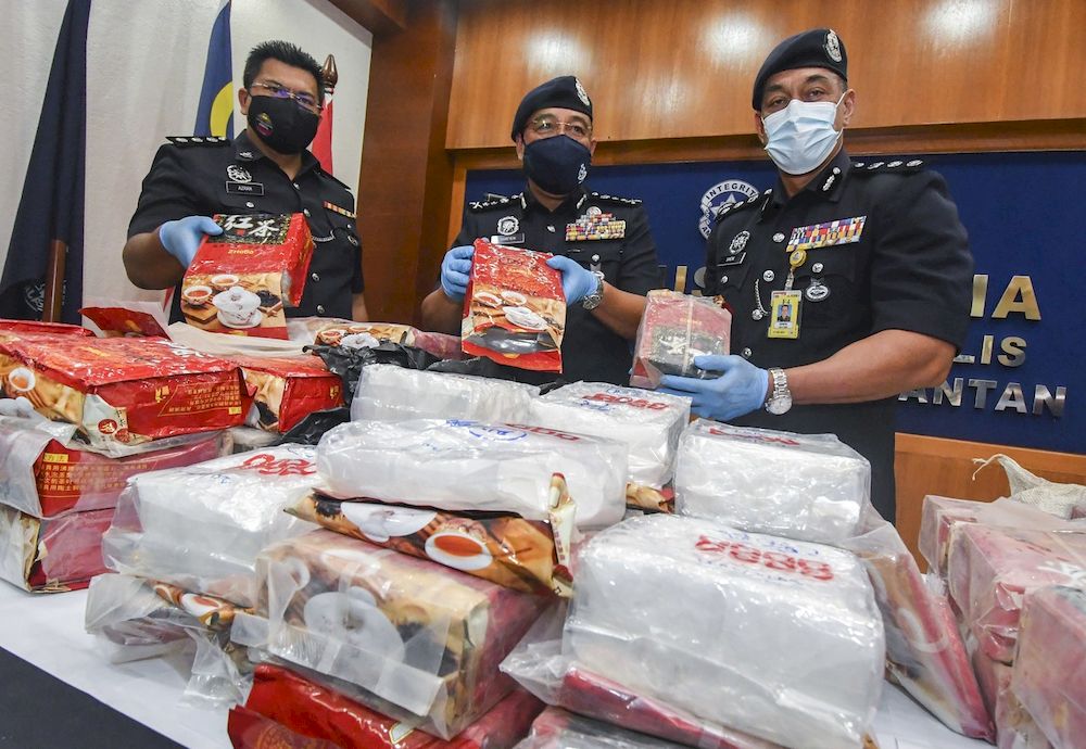 Another big drug bust in Kelantan, 101kg of syabu worth RM3.6 million seized