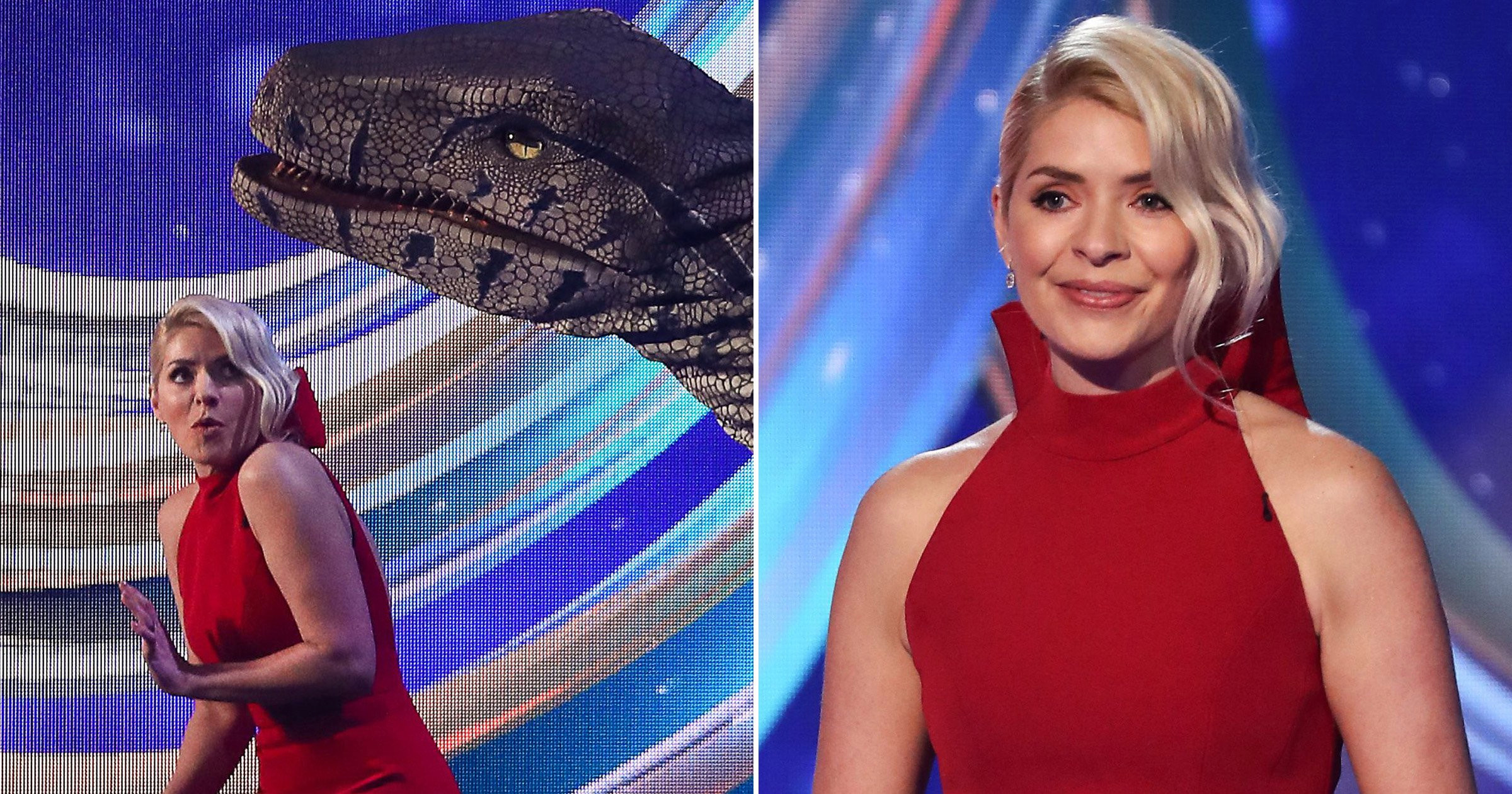 Dancing on Ice 2021: Phillip Schofield in hysterics after Holly Willoughby is ‘attacked’ by dinosaur