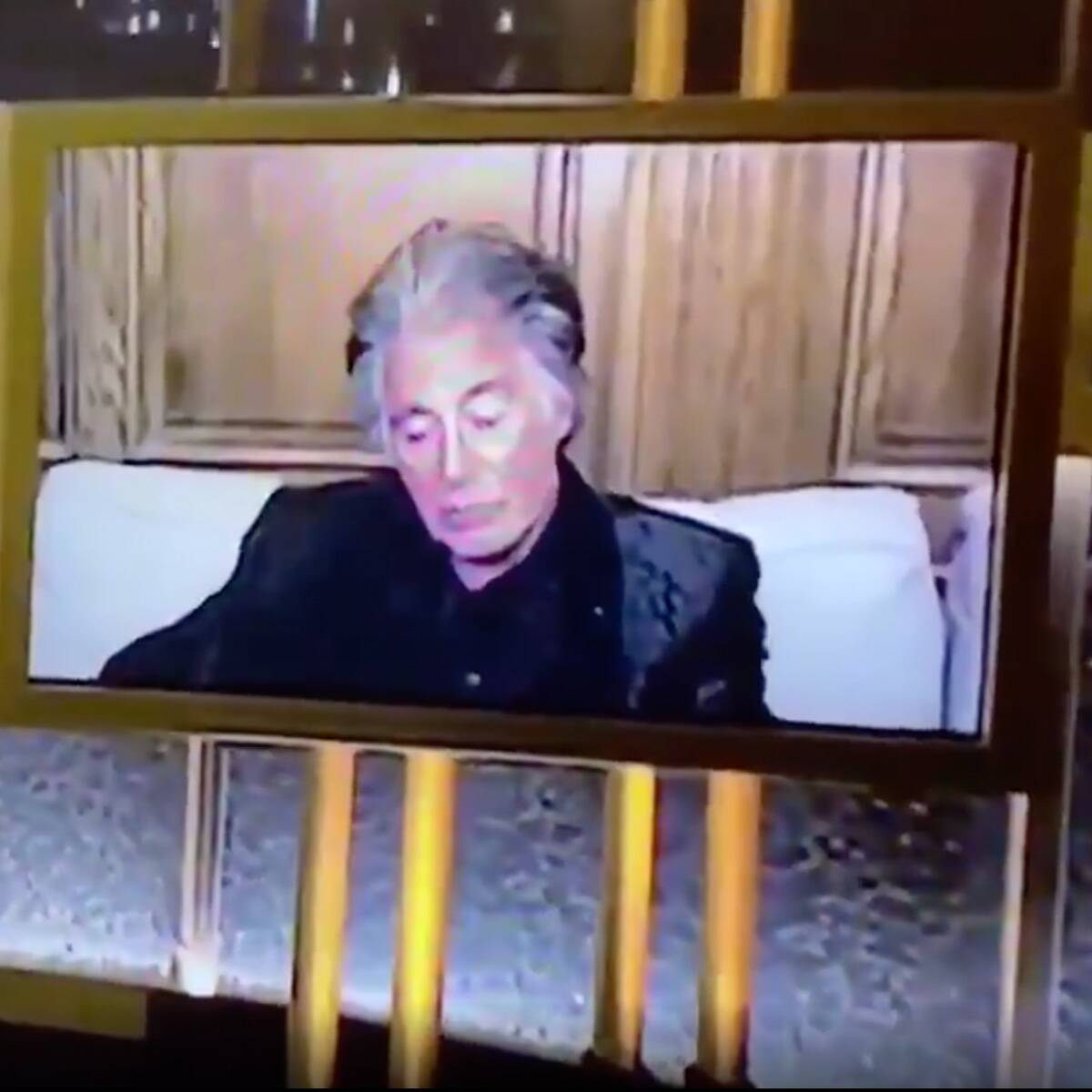Did the Globes Cameras Catch Al Pacino Taking a Nap? You Decide
