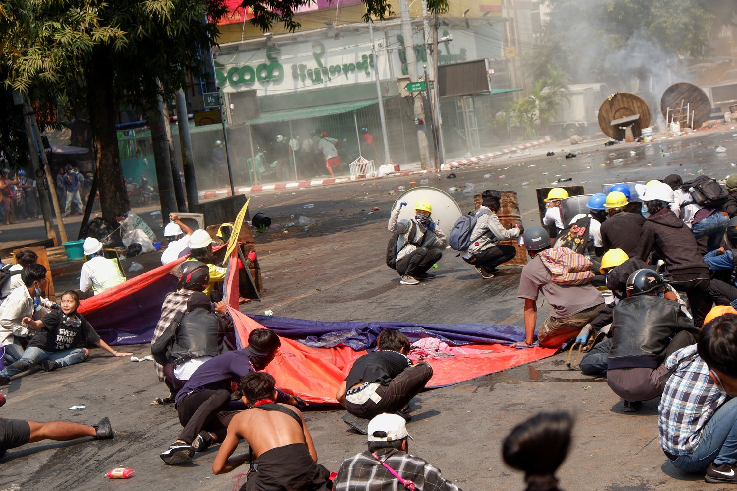 Nineteen Myanmar police seek refuge in India