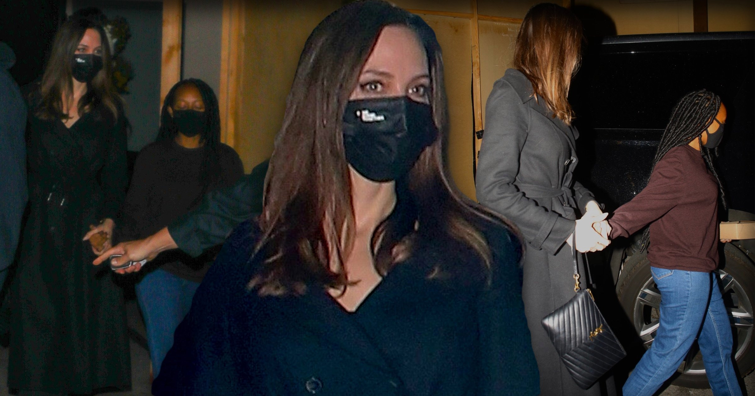 Angelina Jolie and Zahara mask up for cute mother-daughter dinner in West Hollywood