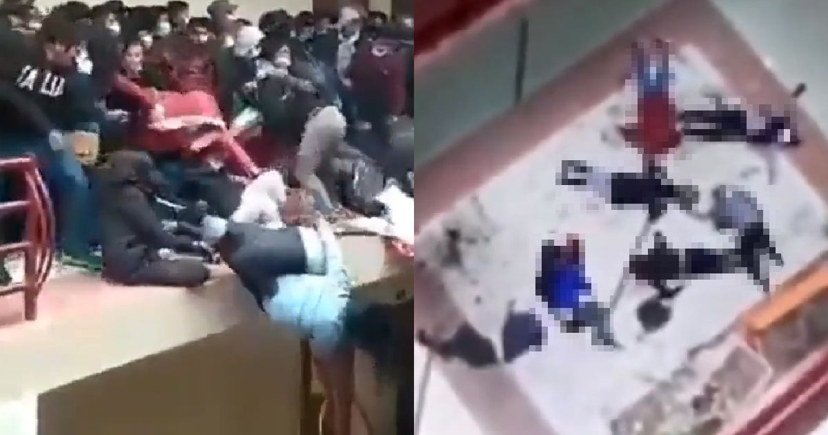 Video shows 7 bolivian students die as railing give way at university