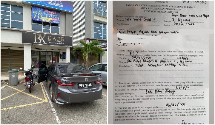 After Going Viral, Authorities Cancel RM1,000 Compound On Johor Cafe Owner For Being Maskless On Empty Street